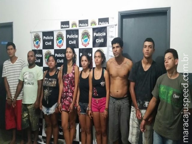 Polícia Civil de Maracaju deflagra operação e prende oito por tráfico de drogas e um por receptação Polícia Civil de Maracaju deflagra operação e prende oito por tráfico de drogas e um por receptação