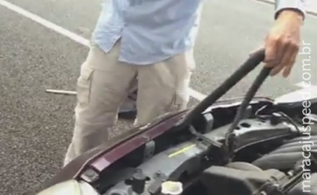 Mulher leva susto ao achar cobra venenosa no motor do carro 