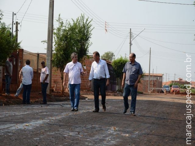 Maracaju: Obras no Conjunto Fortaleza já estão na fase da lama asfáltica Maracaju: Obras no Conjunto Fortaleza já estão na fase da lama asfáltica