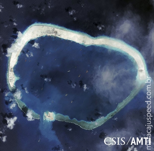 Imagens indicam nova construção da China em área marítima disputada Imagens indicam nova construção da China em área marítima disputada