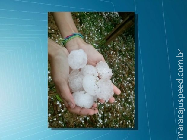 Prejuízo é de quase R$ 7 milhões em cidade atingida por granizo em MS Prejuízo é de quase R$ 7 milhões em cidade atingida por granizo em MS