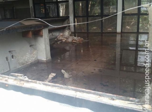 Usuários de drogas provocam incêndio em prédio abandonado na Capital Usuários de drogas provocam incêndio em prédio abandonado na Capital