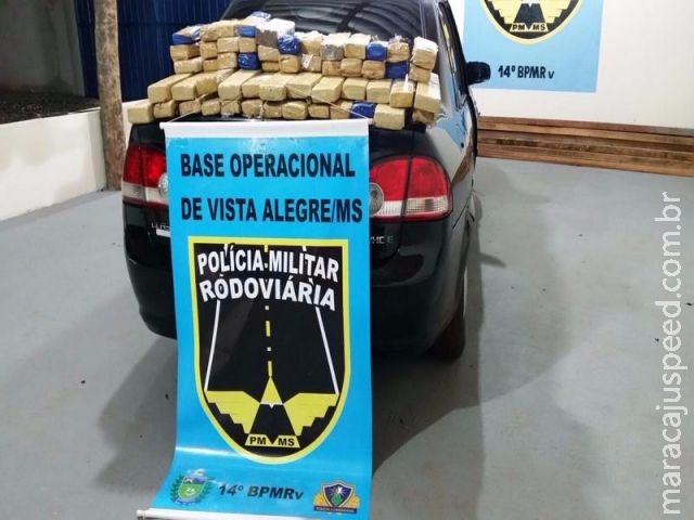 Maracaju: PRE apreende 41 kg de Maconha que estavam acondicionados em “mocós” em veículo