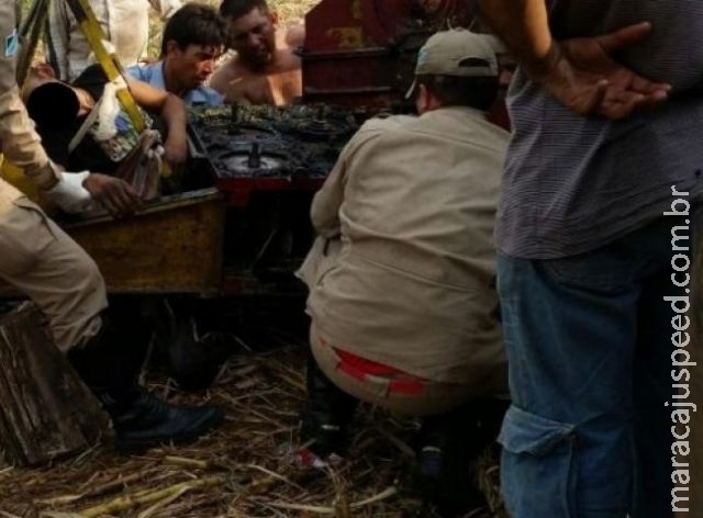 Jovem tem a perna triturada em acidente com trator enquanto trabalhava em MS Jovem tem a perna triturada em acidente com trator enquanto trabalhava em MS