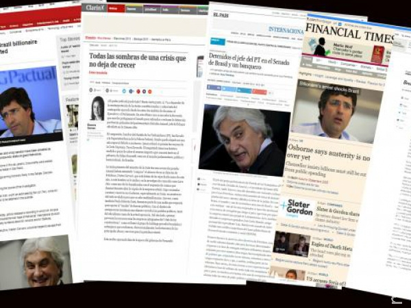 Imprensa internacional repercute prisões de Delcídio e Esteves Imprensa internacional repercute prisões de Delcídio e Esteves