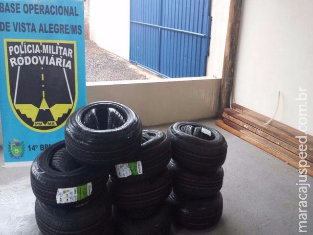 Maracaju: PRE BOP Vista Alegre apreende 30 pneus contrabandeados