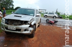 Após conversão, jovem colide moto em camionete e morre na MS-276