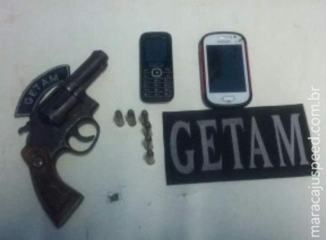 Motociclista é preso em flagrante com revólver e seis munições intactas em Aquidauana