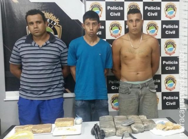 Garras prende três traficantes no momento da entrega da droga