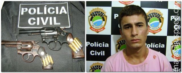 Polícia Civil de Maracaju prende autor de tentativa de roubo e apreende armas de fogo Polícia Civil de Maracaju prende autor de tentativa de roubo e apreende armas de fogo