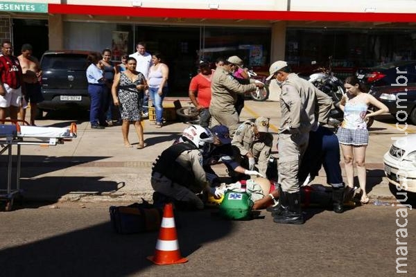 Ciclista idoso é atropelado no Tiradentes e fica em estado grave com traumatismo