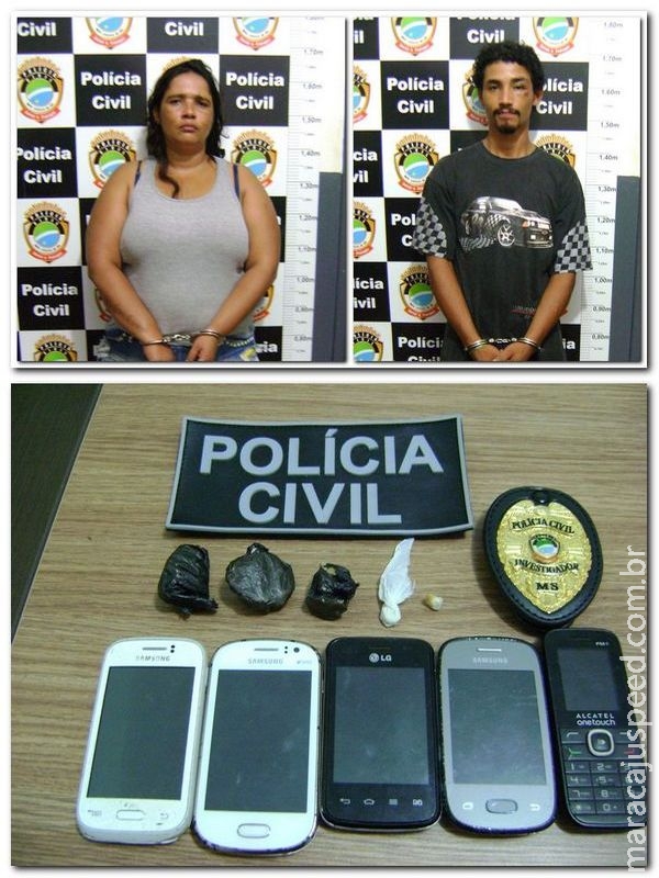 Polícia Civil de Maracaju prende casal de traficantes de drogas e fecha boca de fumo no Bairro Paraguai