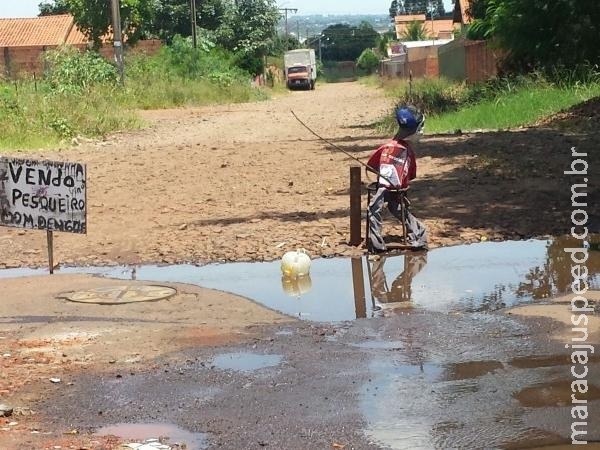 "Vendo pesqueiro com dengue": bairro apela para humor em protesto "Vendo pesqueiro com dengue": bairro apela para humor em protesto