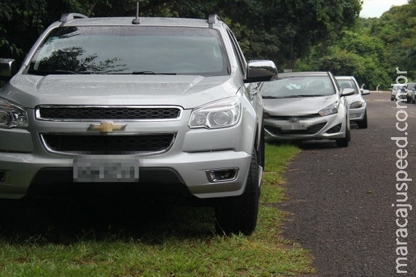 Até grama vira estacionamento para quem frequenta o Parque dos Poderes Até grama vira estacionamento para quem frequenta o Parque dos Poderes