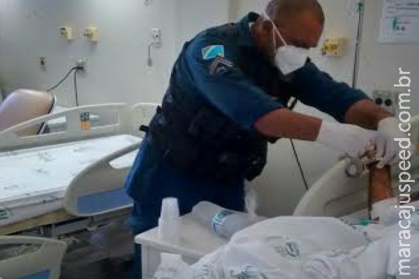 Vigia de presos em hospitais tira policiais das ruas em MS Vigia de presos em hospitais tira policiais das ruas em MS