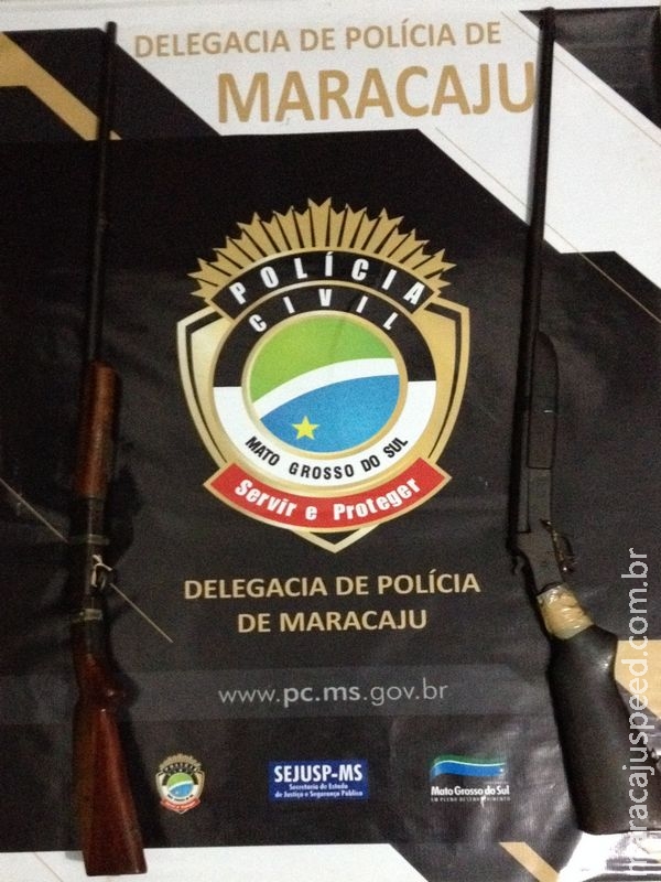 Polícia Civil de Maracaju apreende duas espingardas em fazenda