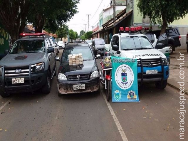 Operação conjunta DOF/ PMA culmina na apreensão de cocaína, veículos e uma arma de fogo em Miranda