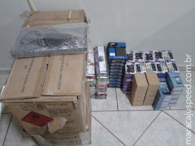 DOF apreende 20 mil reais em mercadorias de informática na MS-164 em Maracaju DOF apreende 20 mil reais em mercadorias de informática na MS-164 em Maracaju