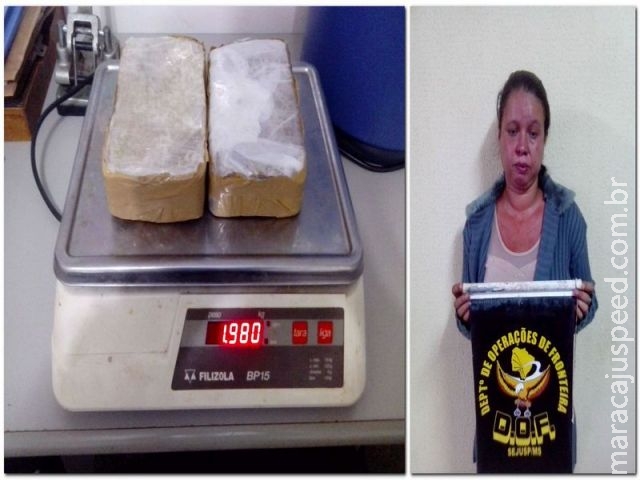 DOF apreende 2 kg de pasta base de cocaína que estava presa ao corpo de passageira e itinerário DOF apreende 2 kg de pasta base de cocaína que estava presa ao corpo de passageira e itinerário