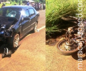 Motociclista morre atropelado na MS 487 Motociclista morre atropelado na MS 487