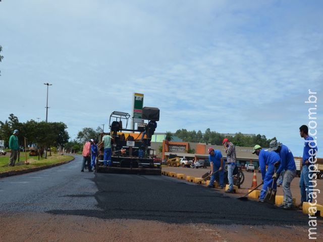 Ruas e avenidas de Maracaju estão recebendo recapeamento. Investimentos através de recursos da Prefeitura Municipal