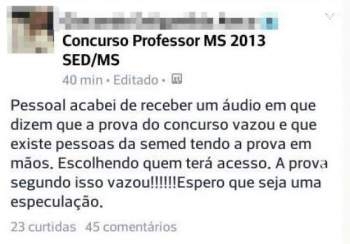 Prefeitura nega boato de vazamento do gabarito em concurso para professor