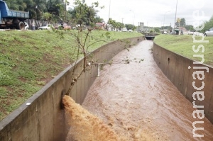 Temporal de uma hora transborda córrego e arrasta veículo na Capital Temporal de uma hora transborda córrego e arrasta veículo na Capital