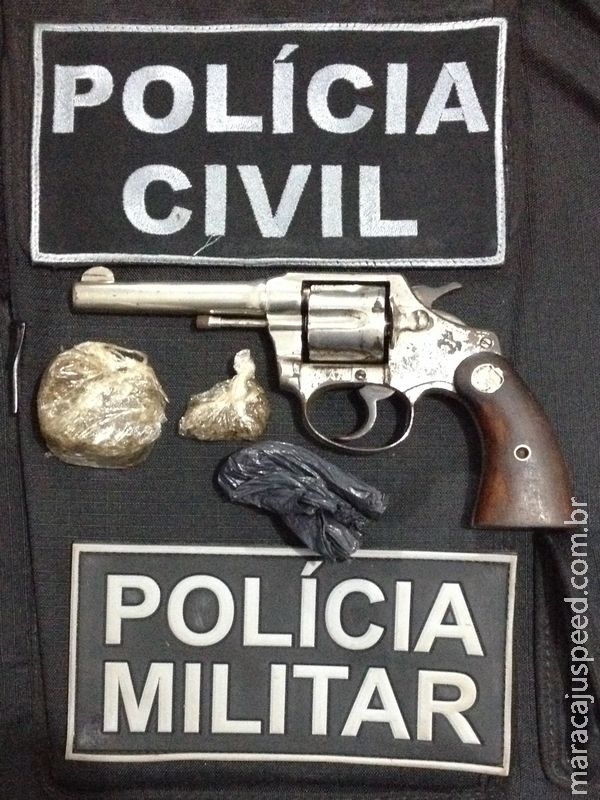 Operação conjunta das Polícias Civil e Militar de Maracaju resultam na apreensão de adolescente com arma e drogas 