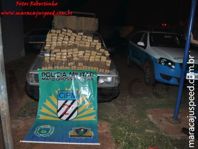 Maracaju: Veículo é apreendido com mais de 200 kg de maconha na Av. Marechal Floriano