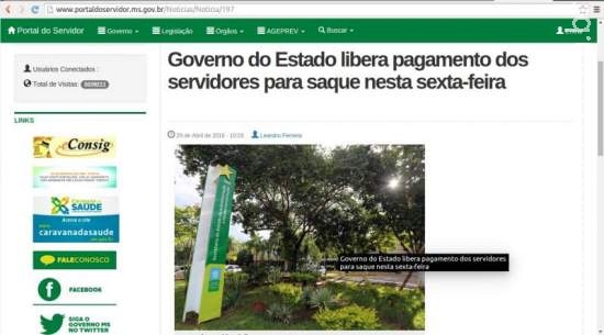 Servidores reclamam que Governo não depositou salários como anunciado