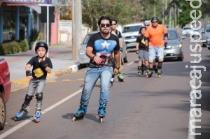 Em passeio pela Afonso Pena, grupos mostram a força da patinação Em passeio pela Afonso Pena, grupos mostram a força da patinação