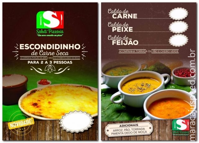 Maracaju: Saluti Pizzaria lança mais duas Deliciosas Novidades para você Maracaju: Saluti Pizzaria lança mais duas Deliciosas Novidades para você