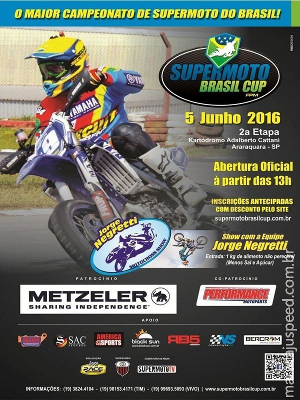 Abertas as inscrições para a segunda etapa do Supermoto Brasil Cup FPM 2016