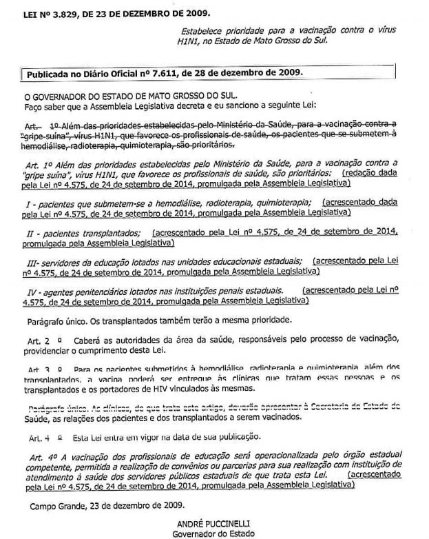 Profissionais em educação estão no grupo de risco para vacinação da H1N1 Profissionais em educação estão no grupo de risco para vacinação da H1N1
