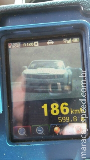 PRF flagra Camaro a 186 km/h na BR-163