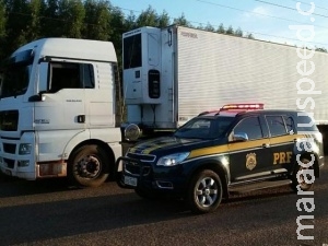 Carreta com 40 mil cigarros contrabandeados é apreendida na MS-395