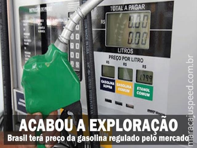 Gasolina terá preço de mercado. Presidente da Petrobras anuncia fim do controle do governo Gasolina terá preço de mercado. Presidente da Petrobras anuncia fim do controle do governo