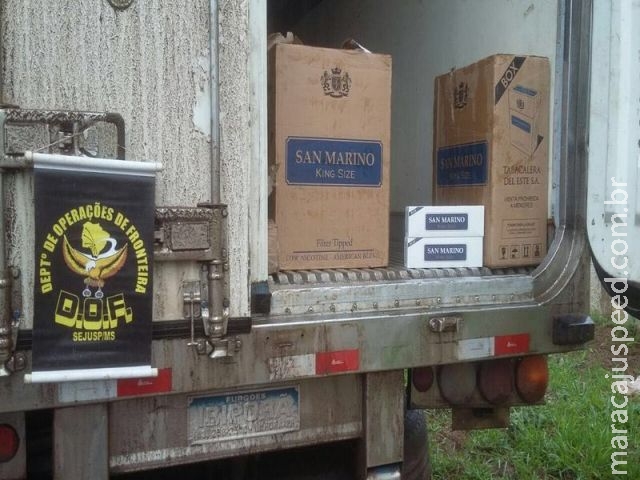 DOF apreende carga de cigarro contrabandeado avaliada em 1,8 milhões de reais DOF apreende carga de cigarro contrabandeado avaliada em 1,8 milhões de reais