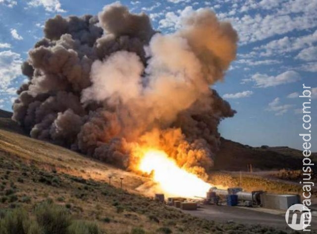Nasa testa propulsor que lançará superfoguete tripulado a Marte Nasa testa propulsor que lançará superfoguete tripulado a Marte