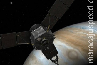 Sonda Juno na órbita de Júpiter transmite sinais para Terra Sonda Juno na órbita de Júpiter transmite sinais para Terra