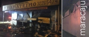 Incêndio destrói supermercado e mobiliza até Marinha Incêndio destrói supermercado e mobiliza até Marinha