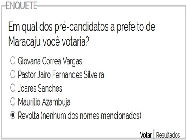 Conheça os possíveis Pré-Candidatos e vote na enquete para Prefeito de Maracaju Conheça os possíveis Pré-Candidatos e vote na enquete para Prefeito de Maracaju