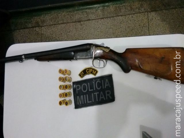 Polícia Militar de Maracaju prende homem por posse ilegal de arma de fogo