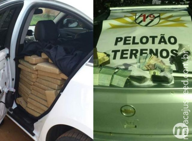 Dois são presos na Capital com quase 1 ton de maconha e pistola israelense