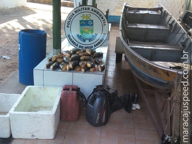 Três homens são presos e multados em R$ 4,8 mil por pesca ilegal em MS