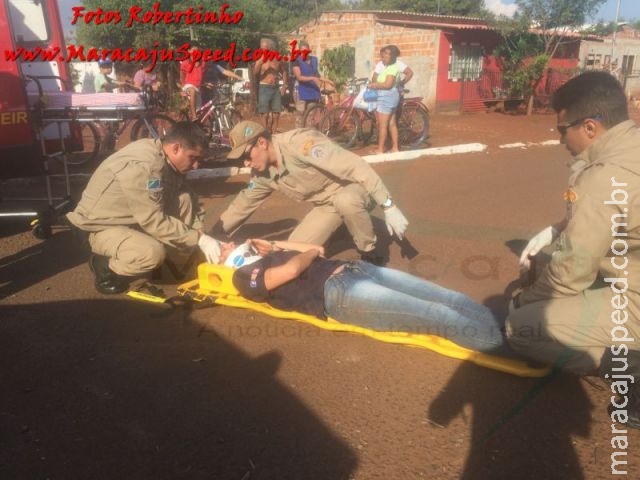 Maracaju: Veículo atropela ciclista na Vila Juquita Maracaju: Veículo atropela ciclista na Vila Juquita