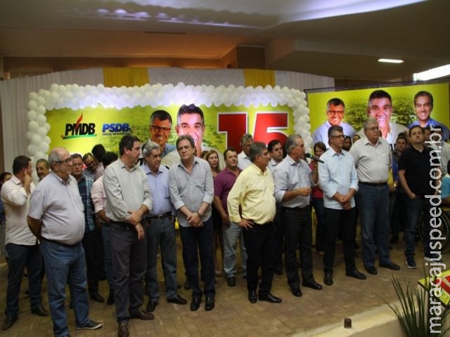 Convenção do PMDB em Maracaju definiu coligação com PSDB e terá apoio do Governador Reinaldo Azambuja Convenção do PMDB em Maracaju definiu coligação com PSDB e terá apoio do Governador Reinaldo Azambuja