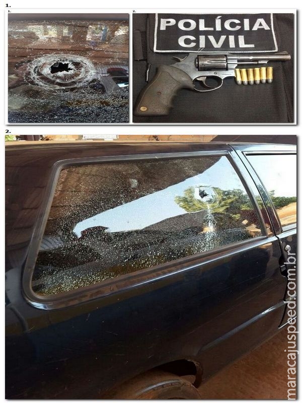 Maracaju: Homem realiza disparo de arma de fogo no vidro traseiro de veículo no Distrito Vista Alegre, mas é preso em flagrante Maracaju: Homem realiza disparo de arma de fogo no vidro traseiro de veículo no Distrito Vista Alegre, mas é preso em flagrante