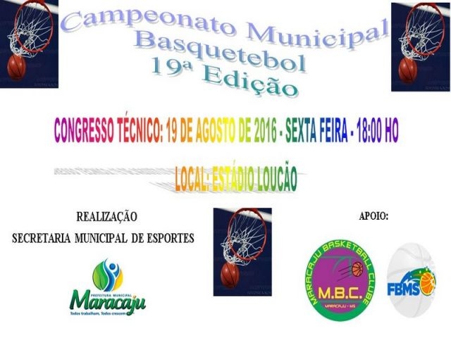 Secretaria de Esportes de Maracaju e MBC realizam Campeonato de Basquetebol Secretaria de Esportes de Maracaju e MBC realizam Campeonato de Basquetebol