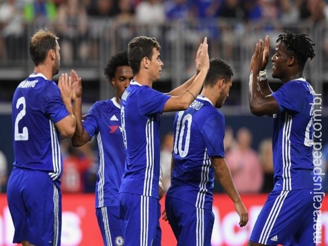Oscar sai do banco, marca duas vezes, e Chelsea passa pelo Milan nos EUA Oscar sai do banco, marca duas vezes, e Chelsea passa pelo Milan nos EUA